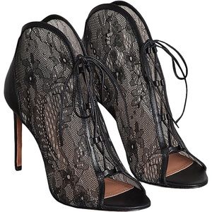 BCBGMAXAZRIA
Elaine Lace Peep Toe Booties NEW